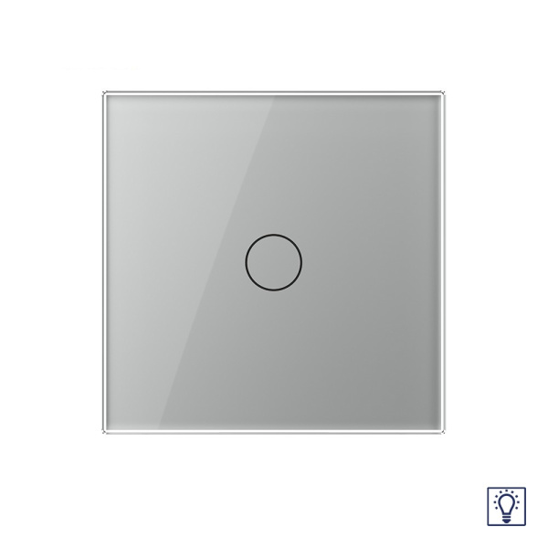 Одноклавишный сенсорный Адаптивный диммер , 1 пост, цвет серый Livolo