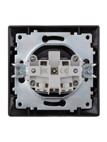 Розетка 2П 10А 250В с защ. шт. старинное серебро "Лама" TDM