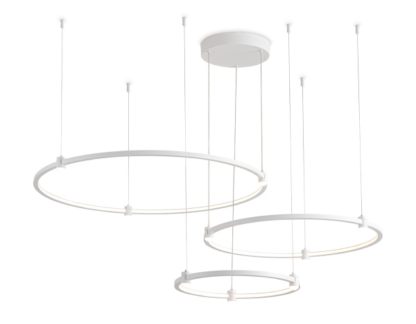 Светильник подвесной светодиодный FL5533/3+9 WH белый 90W 3000K/4200K/6400K D800/600/400*1300 (без ПДУ) Ambrella Light