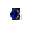 Розетка встраиваемая Voltum S70 с заземлением, защитными шторками и крышкой 16А, (белый глянцевый)