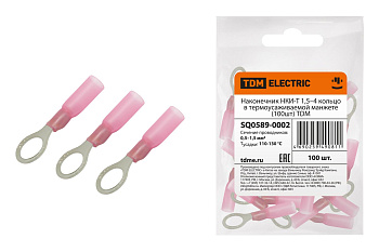 Наконечник НКИ-Т 1,5–4 кольцо в термоусаживаемой манжете (100шт) TDM Наконечник НКИ-Т 1,5–4 кольцо в термоусаживаемой манжете (100шт) TDM