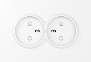 Donel A07 глянцевый белый накладка для розетки 2-й без заземления, со шторками 16A 250 В~,серия DB