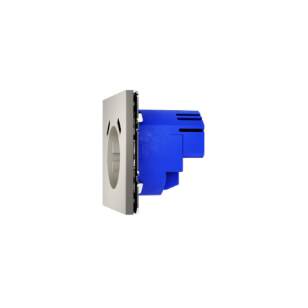 Розетка встраиваемая Voltum S70 с заземлением и защитными шторками, 16А, с USB, A+A, (кашемир)