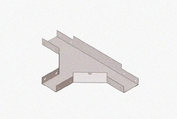 Лоток тройниковый глухой ОТГ 250х100 УТ1,5, оцинкованный лист, S1,0