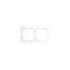 Рамка стеклянная Voltum S70 на 2 поста, (белый, матовый, стекло)