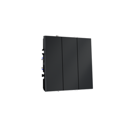 Выключатель встраиваемый Voltum S70 трехклавишный 10А, (графит)