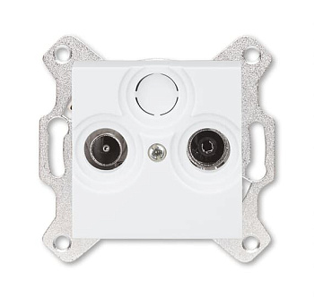 Levit Механизм розетки TV-R СУ двойная оконечная  . белый IP20 ABB