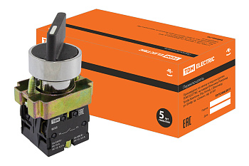 Переключатель BJ25 черный 2 положения I-0 длинная ручка 1з+1р TDM