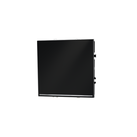 Выключатель встраиваемый Voltum S70 одноклавишный с подсветкой 10А, (черный матовый)