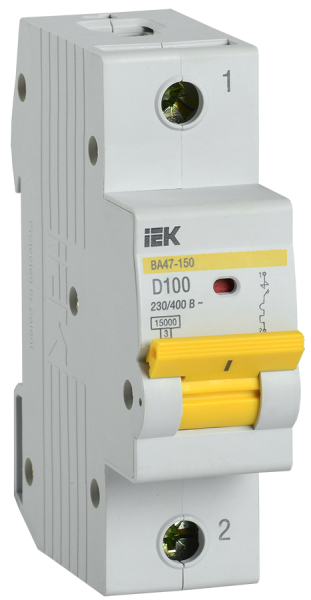 Выключатель автоматический ВА МОД ВА47-150 1П 100А 15кА D IEK