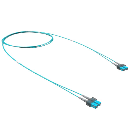 Оптический коммутационный шнур Duplex SC/UPC-SC/UPC, 50/125 (OM3), 1 м DKC