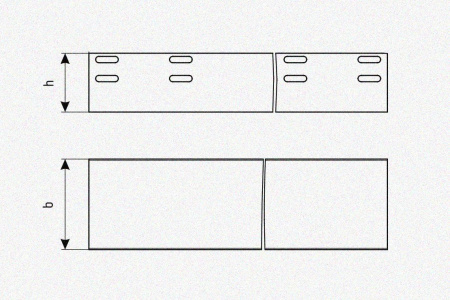 Лоток глухой ЛМГ 400х65х2000 УТ1,5, оцинкованный лист S1,0