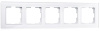 Favorit Рамка горизонт/вертик 5 пост . белый/стекло IP20 Werkel