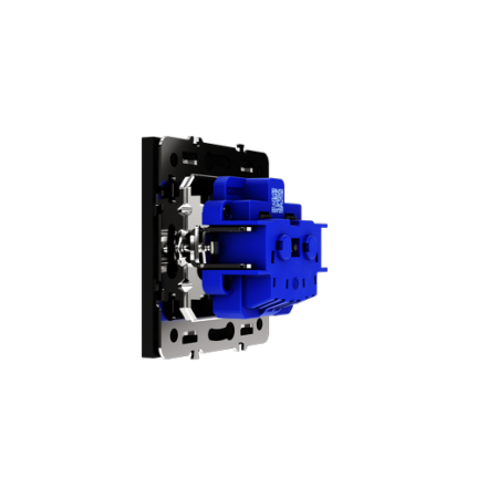 Розетка встраиваемая Voltum S70 с заземлением и защитными шторками, 16А, (черный матовый)