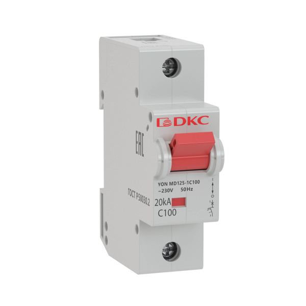 Выключатель автоматический ВА МОД MD125 1П 80А С 20кА YON DKC