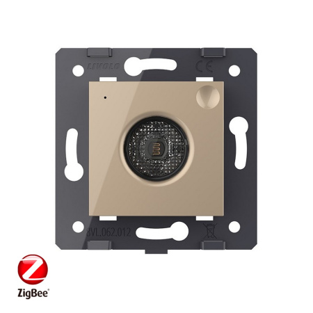 Датчик шума и освещенности ZigBee, цвет золотой (механизм) Livolo