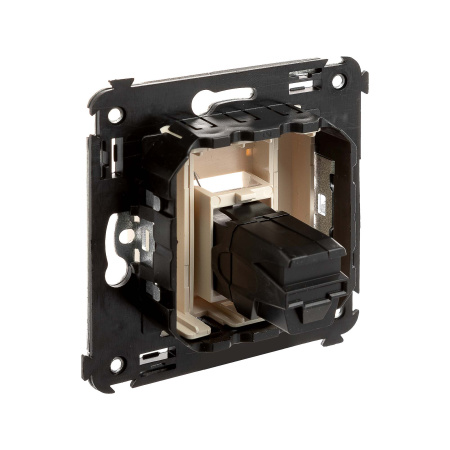 USB 2.0 розетка одинарная в стену, тип А-А, "Avanti", "Ванильная дымка" DKC