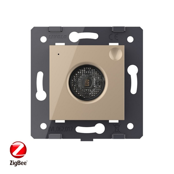 Датчик шума и освещенности ZigBee, цвет золотой (механизм) Livolo