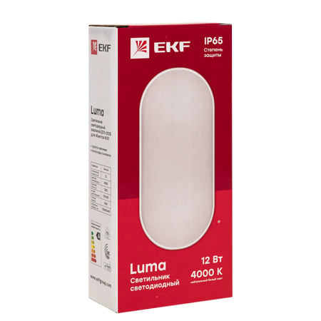 Светильник светодиодный ЖКХ овал ДПО-2005 12Вт 4000K IP65 PROxima EKF