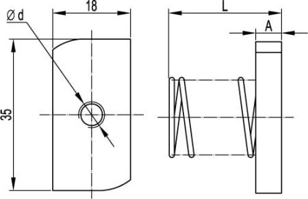 Гайка для подвешивания профиля (с пружиной) М12х40 DKC