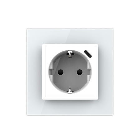 Розетка электрическая + USB type-C с блоком питания 18W Livolo 1 пост Белая VL-C7CTF16A.UC18W-2WP