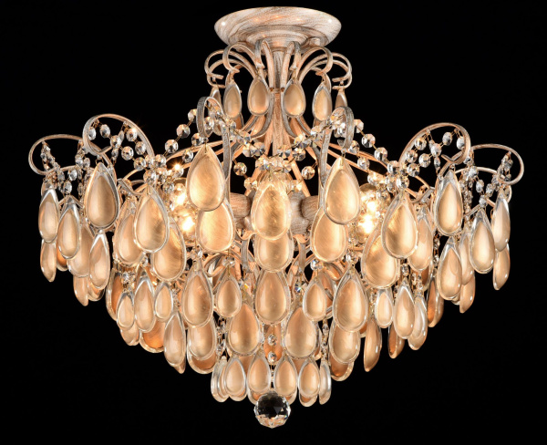 Люстра 6*E14 40Вт Белый с Золотом IP20 Chabrol FR2302-CL-06-WG Freya