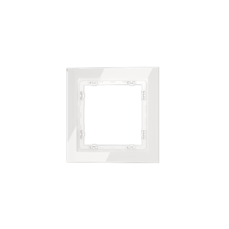 Рамка стеклянная Voltum S70 на 1 пост, (белый, стекло)