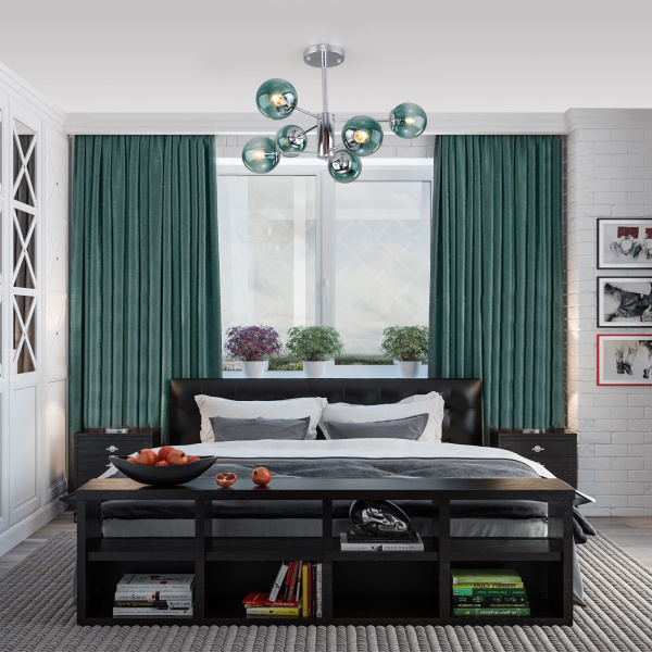 Потолочная люстра с плафонами 6*E27 60Вт хром IP20 (30166/6 хром) Eurosvet