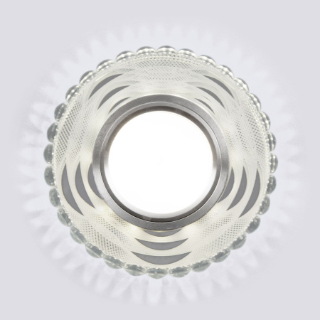 Встраиваемый точечный светильник со св/д подсветкой 1*G5.3 4200К белый, зеркальный IP20 (a047759) Elektrostandard