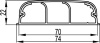 Кабель-канал плинтусного типа 70х22 мм, трехсекционный, с крышкой DKC