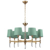 Люстра E14 7*40W LONDON бронзовый/зеленый/ткань ODEON LIGHT