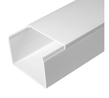 Кабель-канал белый 2-й замок в п/э 80х60 мм (18м/уп) Промрукав