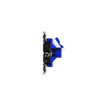 Розетка компьютерная встраиваемая Voltum S70 двойная RJ45+RJ45 КАТ.6, (белый матовый)