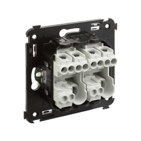 Кнопка двухклавишная в стену, "Avanti", "Ванильная дымка" DKC