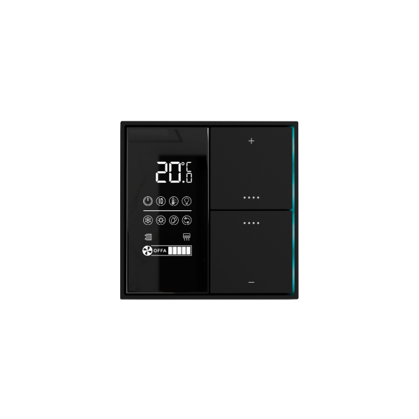 Donel Многофункциональный комнатный термостат KNX,ЖК-экран, встроенный датчик температуры, черная черепаха, Cерия DKNX