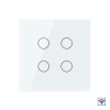 Сенсорный радиоуправляемый выключатель 4 клавиши 1 пост Белый UK стандарт Livolo