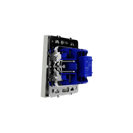 Перекрестный переключатель встраиваемый Voltum S70 одноклавишный 10А, (сталь)
