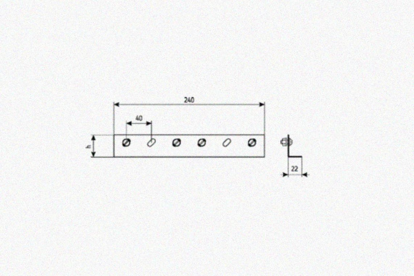 Соединитель лотковый замковый СЛЗх65х1,2 УХЛ1, горячее цинкование, S1,2