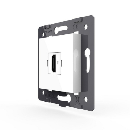 Розетка 1 пост HDMI 2.0, цвет белый (механизм) Livolo