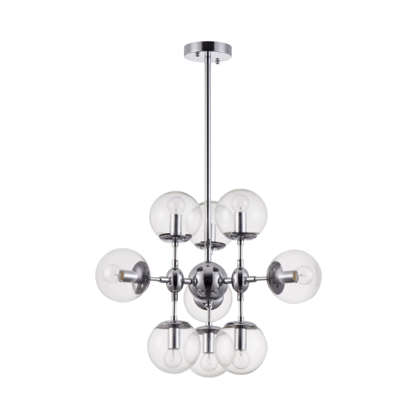 Подвесной светильник 9*E14 60Вт Хром IP20 Richard FR5596PL-09CH Freya