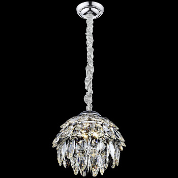 Светильник подвесной Хром/Прозрачный E14 2*40Вт WE113.02.103 WERTMARK