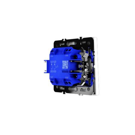 Выключатель с самовозвратом встраиваемый Voltum S70 двухклавишный 10А, (белый матовый)