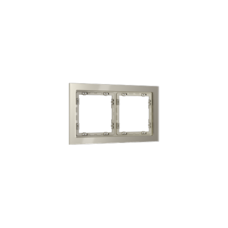 Рамка стеклянная Voltum S70 на 2 поста, (шелк, стекло)