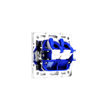 Розетка компьютерная встраиваемая Voltum S70 двойная RJ45+RJ45 КАТ.6, (белый глянцевый)