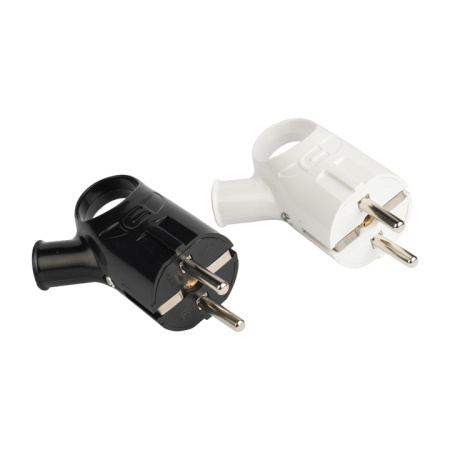 Вилка с кольцом с/з черн, 16А 250В PROxima EKF