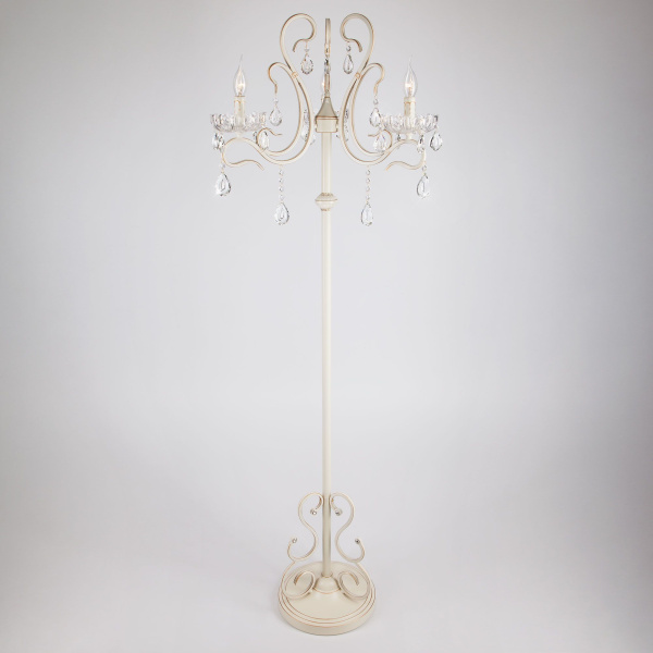 Торшер классический 3*E14 40Вт белый с золотом IP20 Etna (12205/3F белый) Eurosvet