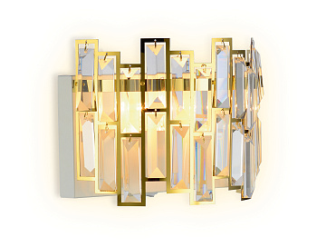 Настенный светильник с выключателем TR5055 GD/WH/CL золото/белый/прозрачный E14/2 max 40W 250*200*140 Ambrella Light