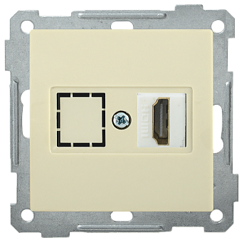 Розетка HDMI РHDMI-0-Б BOLERO кремовый IEK