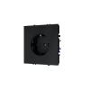 Розетка встраиваемая Voltum S70 с заземлением и защитными шторками, 16А, (графит)
