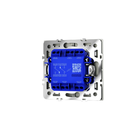 Проходной переключатель встраиваемый Voltum S70 двухклавишный 10А, (сталь)